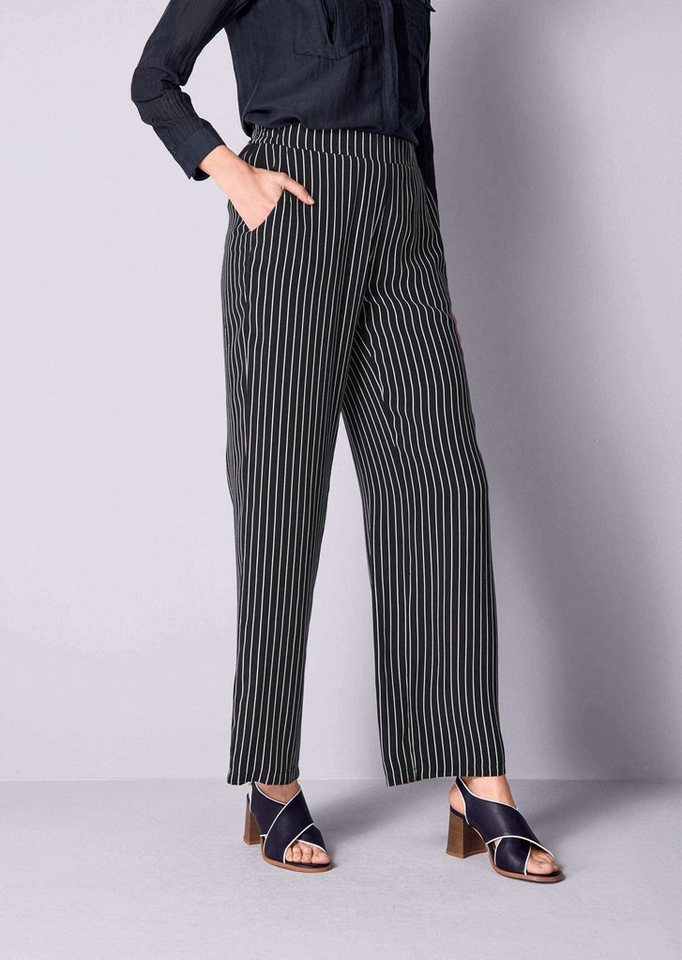 Alba Moda Stoffhose Wideleg Hose in Streifenoptik von Alba Moda