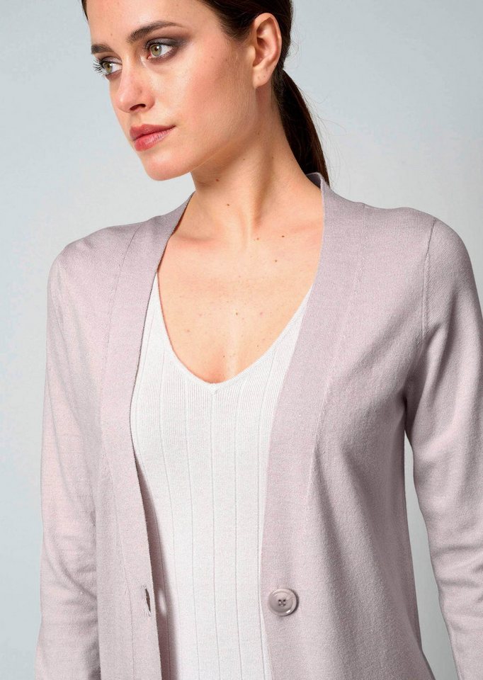 Alba Moda Strickpullover Strickjacke in Maxilänge von Alba Moda