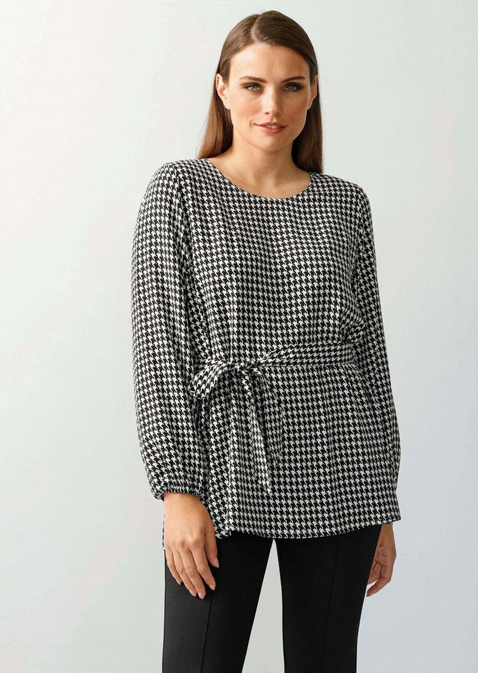 Alba Moda Tunika Bluse in Hahnentrittdessin von Alba Moda