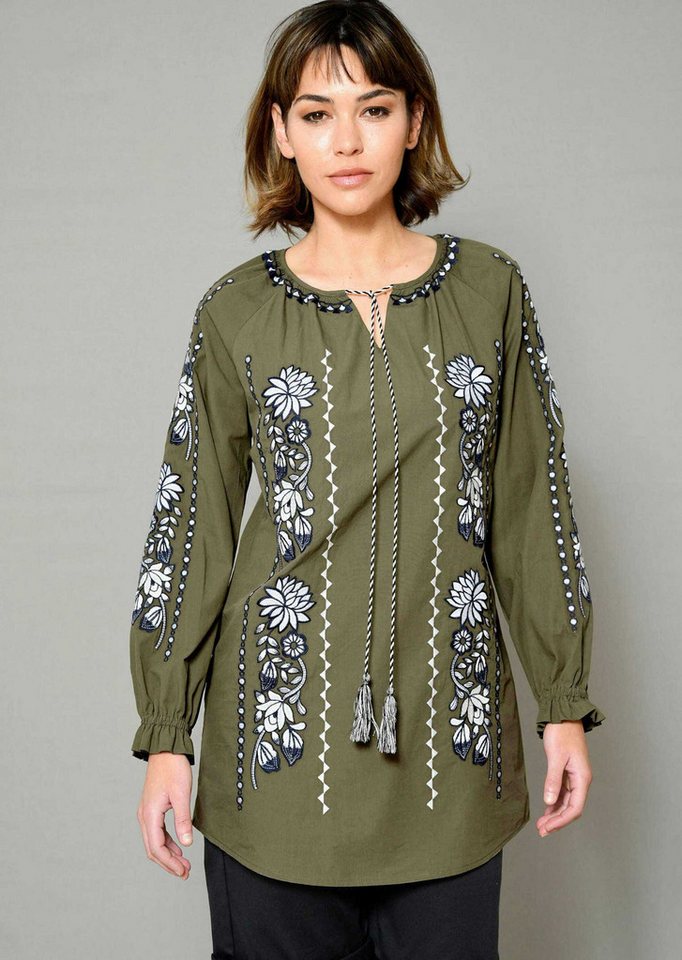 Alba Moda Tunika Tunika mit Blumenstickerei von Alba Moda