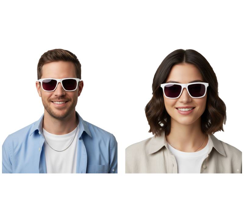 Alba Optics ANVMA Damen & Herren Sonnenbrille mit abnehmbarem Nasenpolster Sport-Brille für Gravel, Bikepackingfahrten & Outdoor-Aktivitäten Weiß von Alba Optics