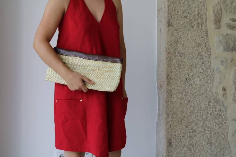 Strohtasche, Strohhandtasche, Kleine Tasche, Sommertasche, Pochette En Palme, Stroh Handtasche, Bolso De Paja, Mano von AlbaATN