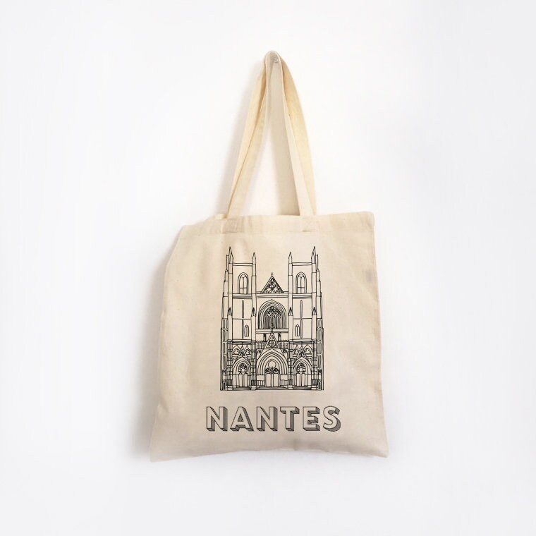 Kathedrale Von Nantes - Baumwoll-Tragetasche Kathedrale Von Nantes - Baumwoll-Tragetasche von AlbaneHshop