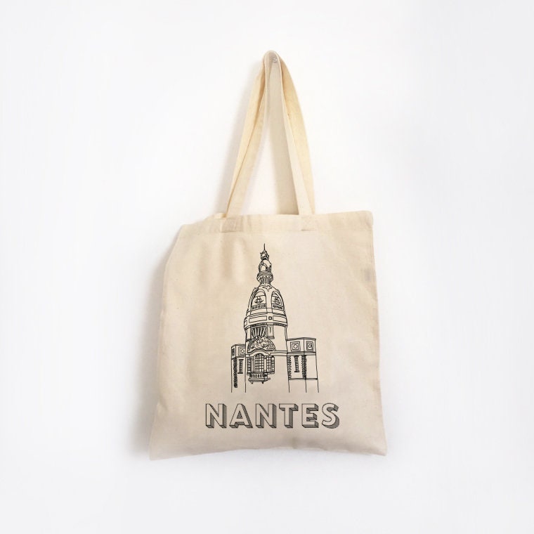 Lu Nantes Turm - Baumwoll-Tragetasche Lu Nantes Turm - Baumwoll-Tragetasche von AlbaneHshop
