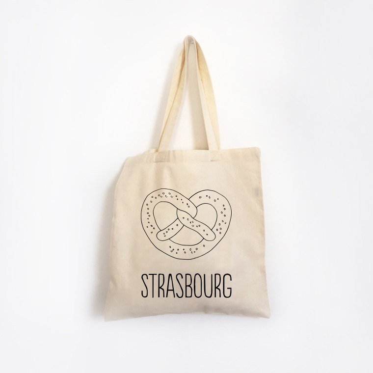straßburger Brezel - Baumwolltasche straßburger Brezel - Baumwolltasche von AlbaneHshop