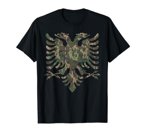 ALBANIEN CAMO Adler Flagge | Damen Herren Kinder ALBANIA T-Shirt von Albania Family Shop