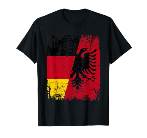 ALBANIEN DEUTSCHLAND Flagge | Damen Herren Kinder | Albanien T-Shirt von Albania Family Shop