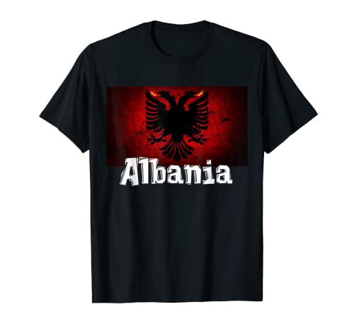 T-Shirt mit Albanien-Flagge, albanische Karten, albanische Shirts für Damen T-Shirt von Albanian tshirt, Albanian Flag, Albania for kids