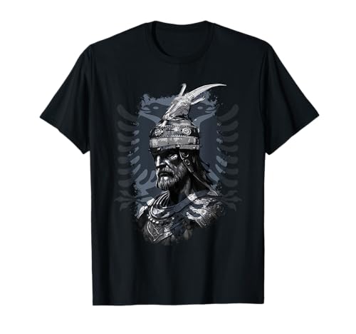 Albanien Albanischer Adler Kosovo Skënderbeu Skanderbeg Albanischer Nationalheld Adler Kosovo Albaner T-Shirt, Unisex Erwachsene und Kinder, Schwarz, S, EU 38/40 von Albanien Albanischer Adler Kosovo Skënderbeu
