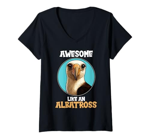 Damen Albatrosse Albatros T-Shirt mit V-Ausschnitt Damen Albatrosse Albatros T-Shirt mit V-Ausschnitt von Albatrosse Albatros Tier Shop