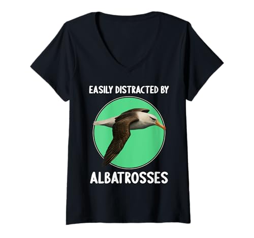 Damen Albatrosse Albatros T-Shirt mit V-Ausschnitt Damen Albatrosse Albatros T-Shirt mit V-Ausschnitt von Albatrosse Albatros Tier Shop