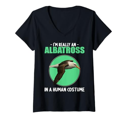 Damen Albatrosse Albatros T-Shirt mit V-Ausschnitt Damen Albatrosse Albatros T-Shirt mit V-Ausschnitt von Albatrosse Albatros Tier Shop