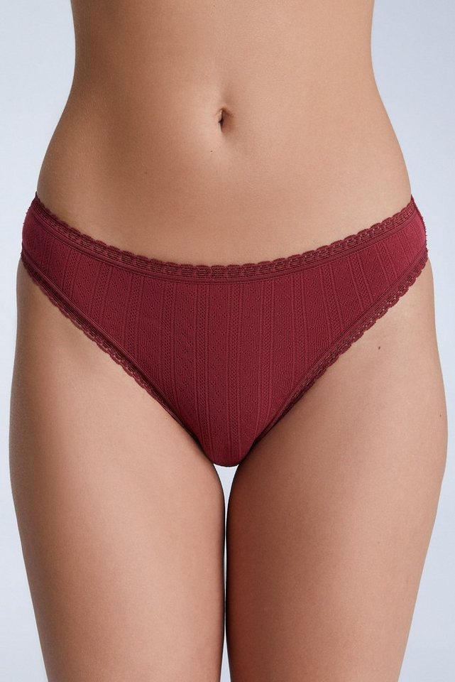 Albero Natur Slip Jacquard Slip mit Spitze (2er Pack) von Albero Natur