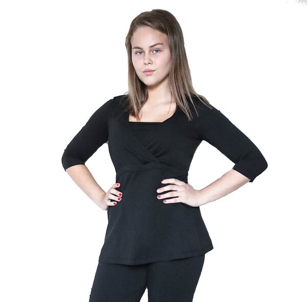 Leela Cotton Damen Tunika Bluse Bio-Baumwolle GOTS Langarmshirt Oberteil von Leela Cotton