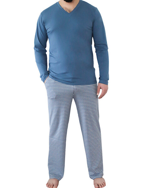 Leela Cotton Herren Homewear Hose Schlafhose 2 Farben Bio-Baumwolle Pyjamahose von Leela Cotton
