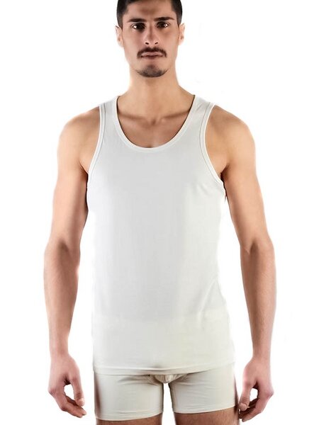 Leela Cotton Herren Tanktop 4 Farben Unterhemd Bio-Baumwolle  Achselhemd von Leela Cotton