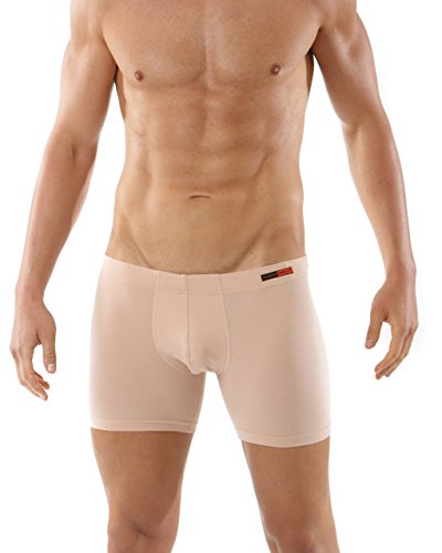 ALBERT KREUZ Eng anliegende Boxershorts Retropants Slipboxer Boxershorts mit längerem Bein aus Stretch-Baumwolle, unsichtbar - Hautfarbe, Nude 7/XL von ALBERT KREUZ