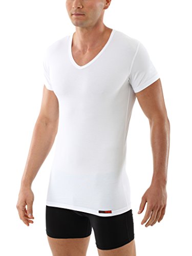 ALBERT KREUZ V-Unterhemd Business Herrenunterhemd aus Stretch-Baumwolle Kurzarm weiß 6/L von ALBERT KREUZ