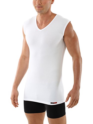 ALBERT KREUZ V-Unterhemd Business Herrenunterhemd aus Stretch-Baumwolle ohne Arm weiß 8/XXL von ALBERT KREUZ