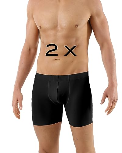 ALBERT KREUZ 2-Pack Herren Retroshorts Lasercut nahtlos Clean Cut Baumwolle Elastan schwarz, Gr. 05/M von ALBERT KREUZ