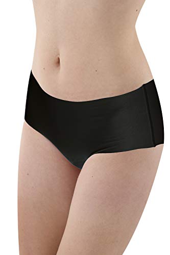 Albert Kreuz 3er-Pack Damen Lasercut nahtlos Clean Cut Taillenslip aus Baumwolle Elastan schwarz Größe M (38-40) von Albert Kreuz