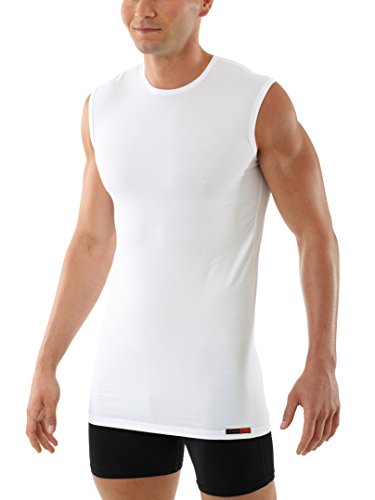 ALBERT KREUZ Business Herrenunterhemd aus Stretch-Baumwolle ohne Arm mit Rundausschnitt weiß 7/XL von ALBERT KREUZ