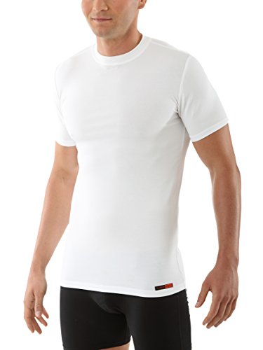 ALBERT KREUZ Business Herrenunterhemd aus Stretch-Micromodal atmungsaktiv Kurzarm mit Rundausschnitt weiß 6/L von ALBERT KREUZ