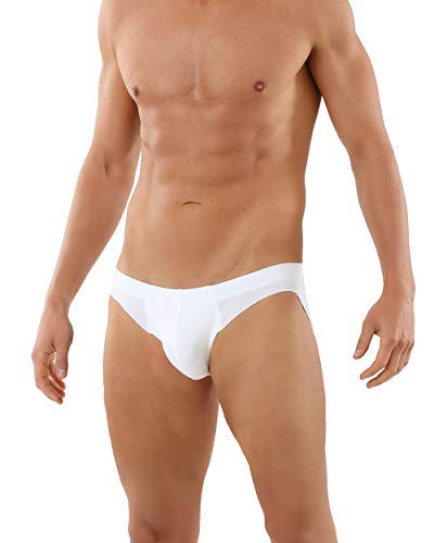 Albert Kreuz Herren Lasercut nahtlos Clean Cut Slip aus Baumwolle Elastan weiß 6/L von ALBERT KREUZ