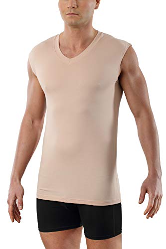 ALBERT KREUZ Unsichtbares V-Unterhemd aus Micromodal Light atmungsaktiv ohne Arm in Hautfarbe 6/L von ALBERT KREUZ