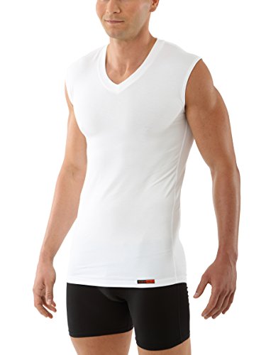 ALBERT KREUZ V-Unterhemd Business Herrenunterhemd aus Stretch-Micromodal atmungsaktiv ohne Arm weiß 6/L von ALBERT KREUZ