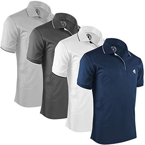 Albert Morris Herren-Poloshirt, gestreift, kurzärmelig, 4er-Pack, Nautical Collection, XX-Large von Albert Morris