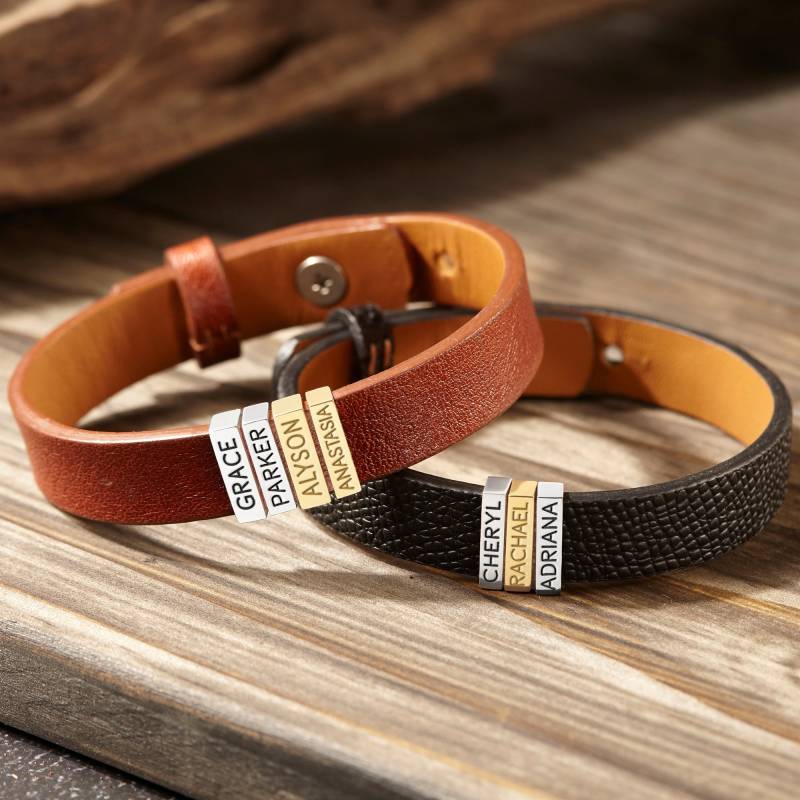 Herren Armband, Lederarmband - Verstellbares Männer Kettenarmband Geschenk Für Männer, Ehemann, Freund Sohn Silber, Gold Schmuck Herren Armband, Lederarmband - Verstellbares Männer Kettenarmband Geschenk Für Männer, Ehemann, Freund Sohn Silber, Gold Schmuck von AlbertJewelryCo