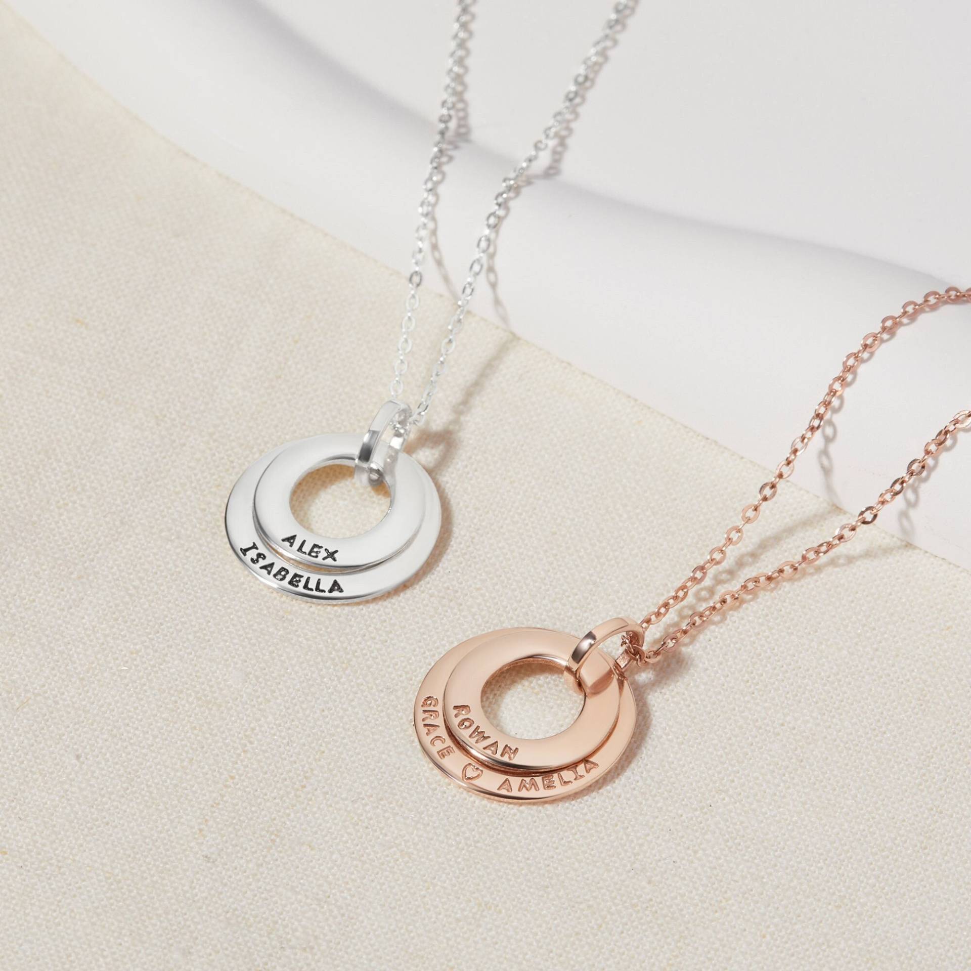 Mom Halskette Mit 3 Namen Namen Halskette, Benutzerdefinierte 4 Anhänger, Personalisierte Mutter in Silber/Gold Rosegold - Weihnachtsgeschenk von AlbertJewelryCo