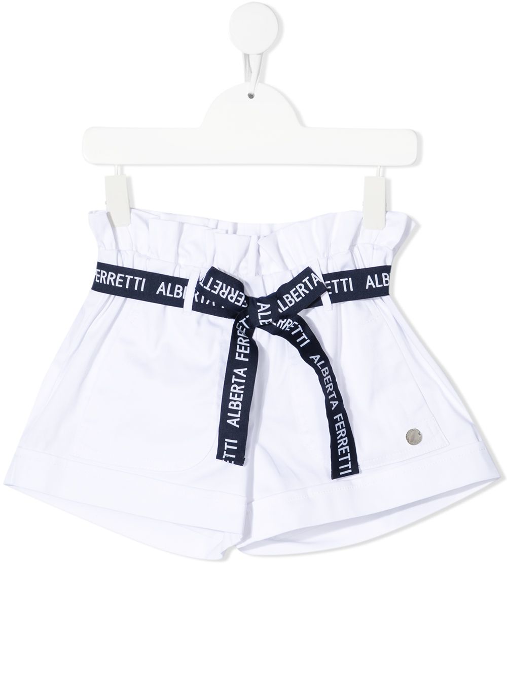 Alberta Ferretti Kids Shorts mit Paperbag-Taille - Weiß von Alberta Ferretti Kids