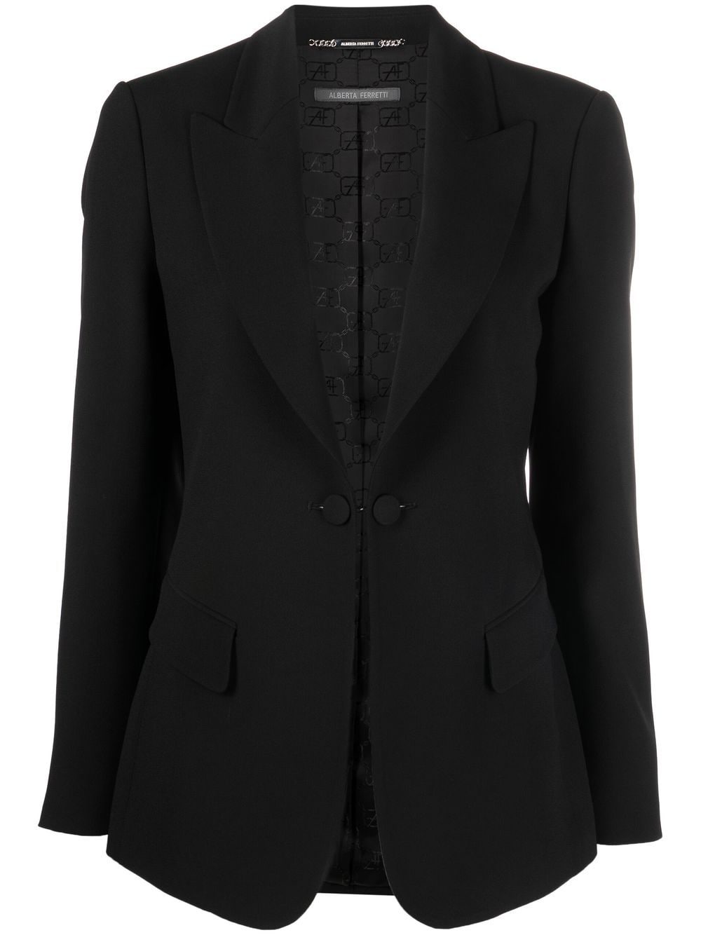 Alberta Ferretti Blazer mit steigendem Revers - Schwarz von Alberta Ferretti