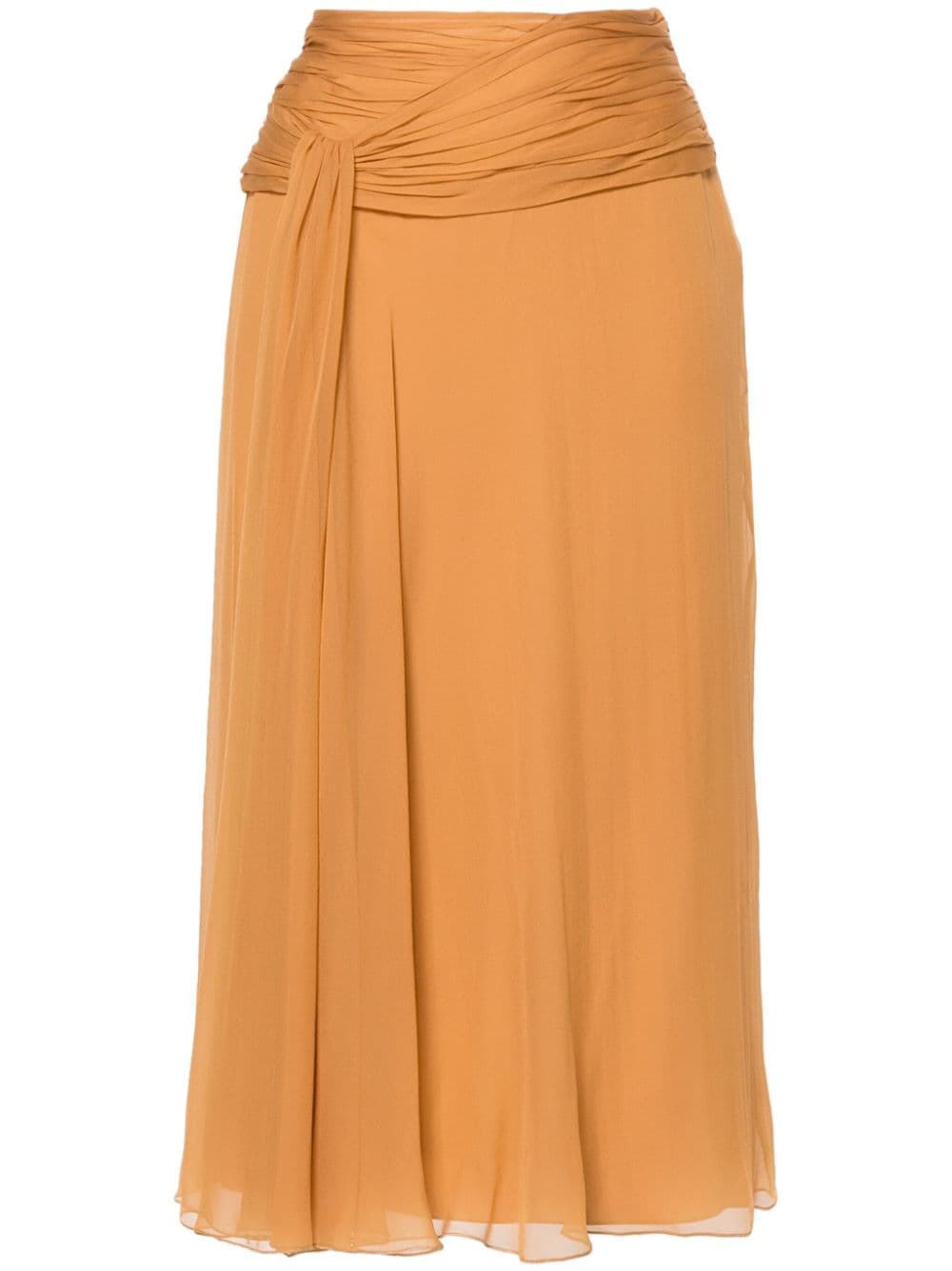 Alberta Ferretti Chiffon-Midirock aus Seide - Braun von Alberta Ferretti