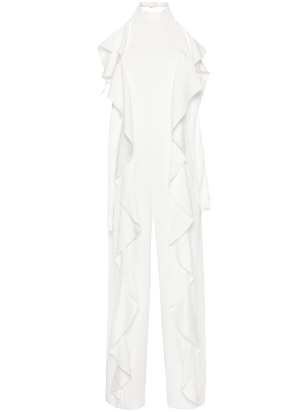 Alberta Ferretti Drapierter Krepp-Jumpsuit - Weiß von Alberta Ferretti