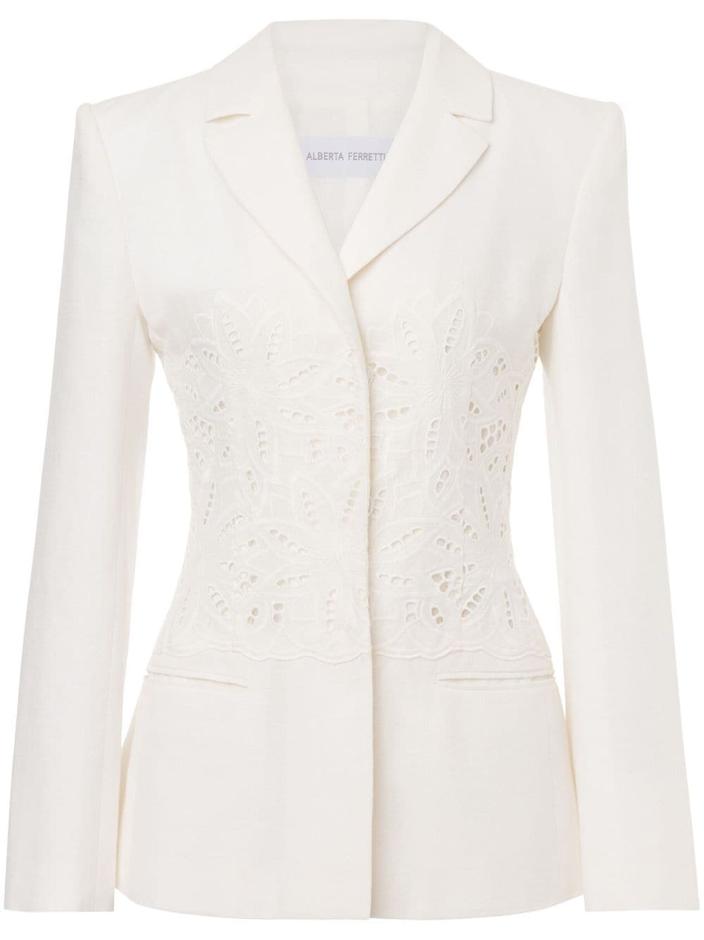 Alberta Ferretti Einreihiger Blazer - Weiß von Alberta Ferretti