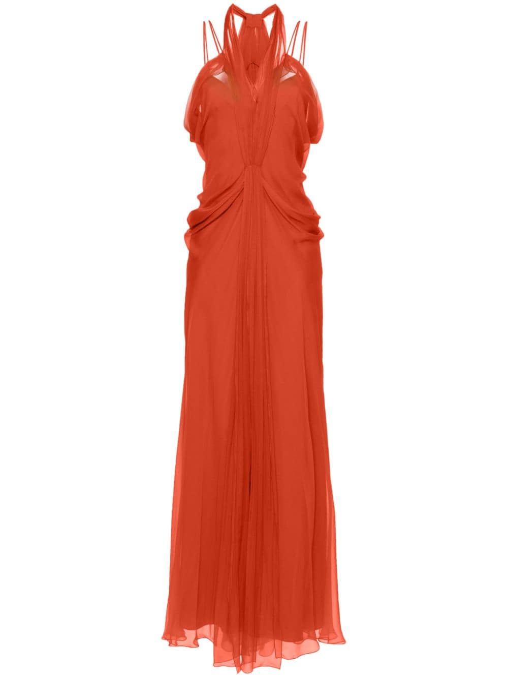 Alberta Ferretti Maxikleid aus Seide - Orange von Alberta Ferretti