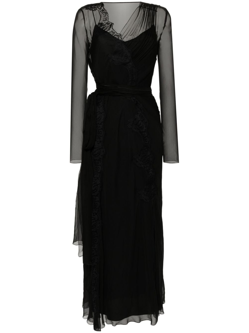 Alberta Ferretti Maxikleid aus Seide - Schwarz von Alberta Ferretti