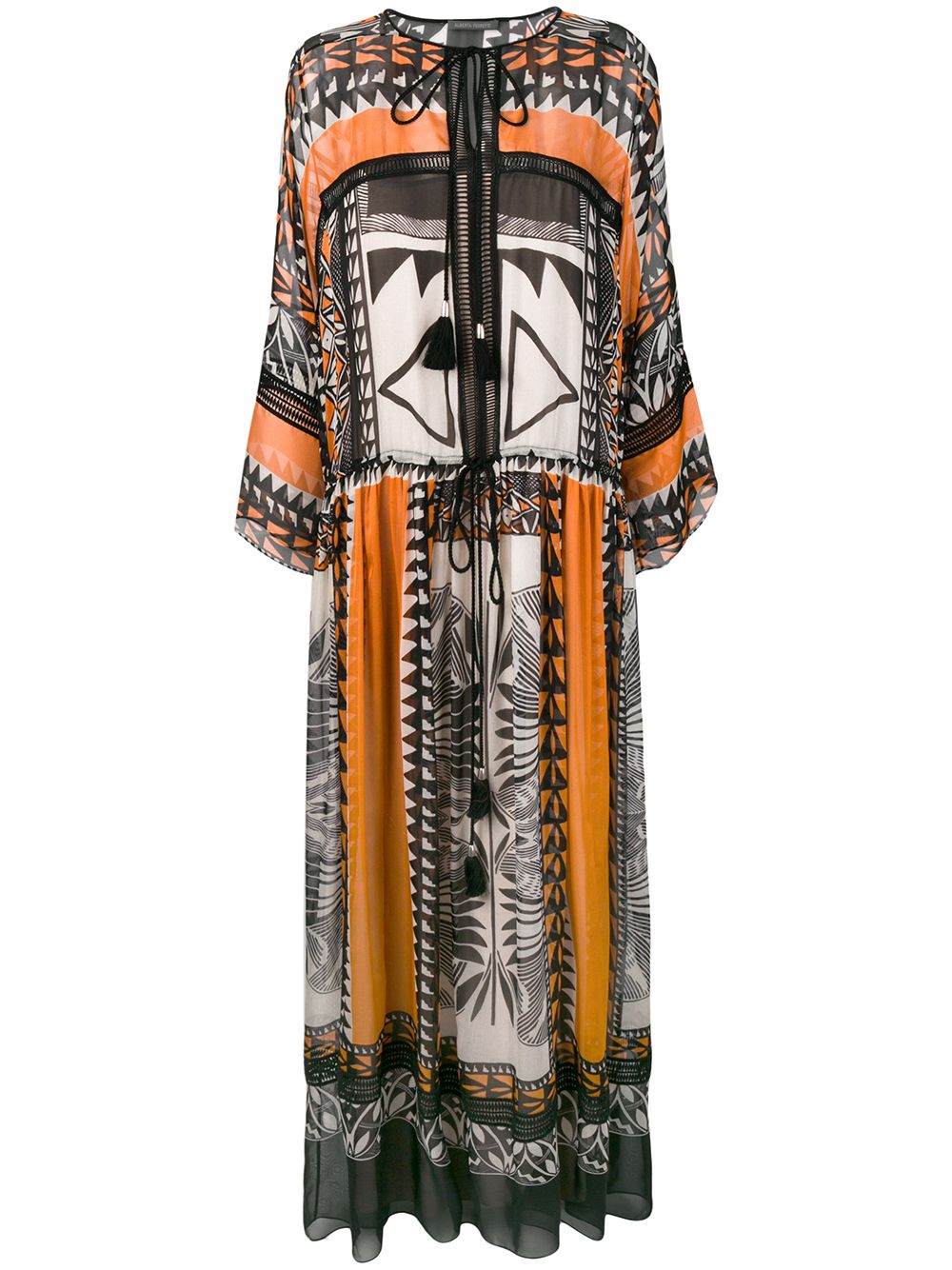 Alberta Ferretti Maxikleid im Boho-Look - Schwarz von Alberta Ferretti