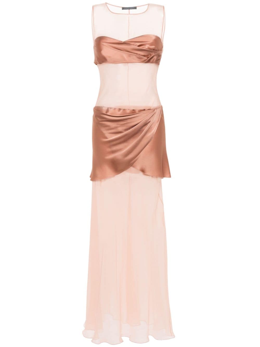 Alberta Ferretti Maxikleid mit Kontrasteinsatz - Rosa von Alberta Ferretti