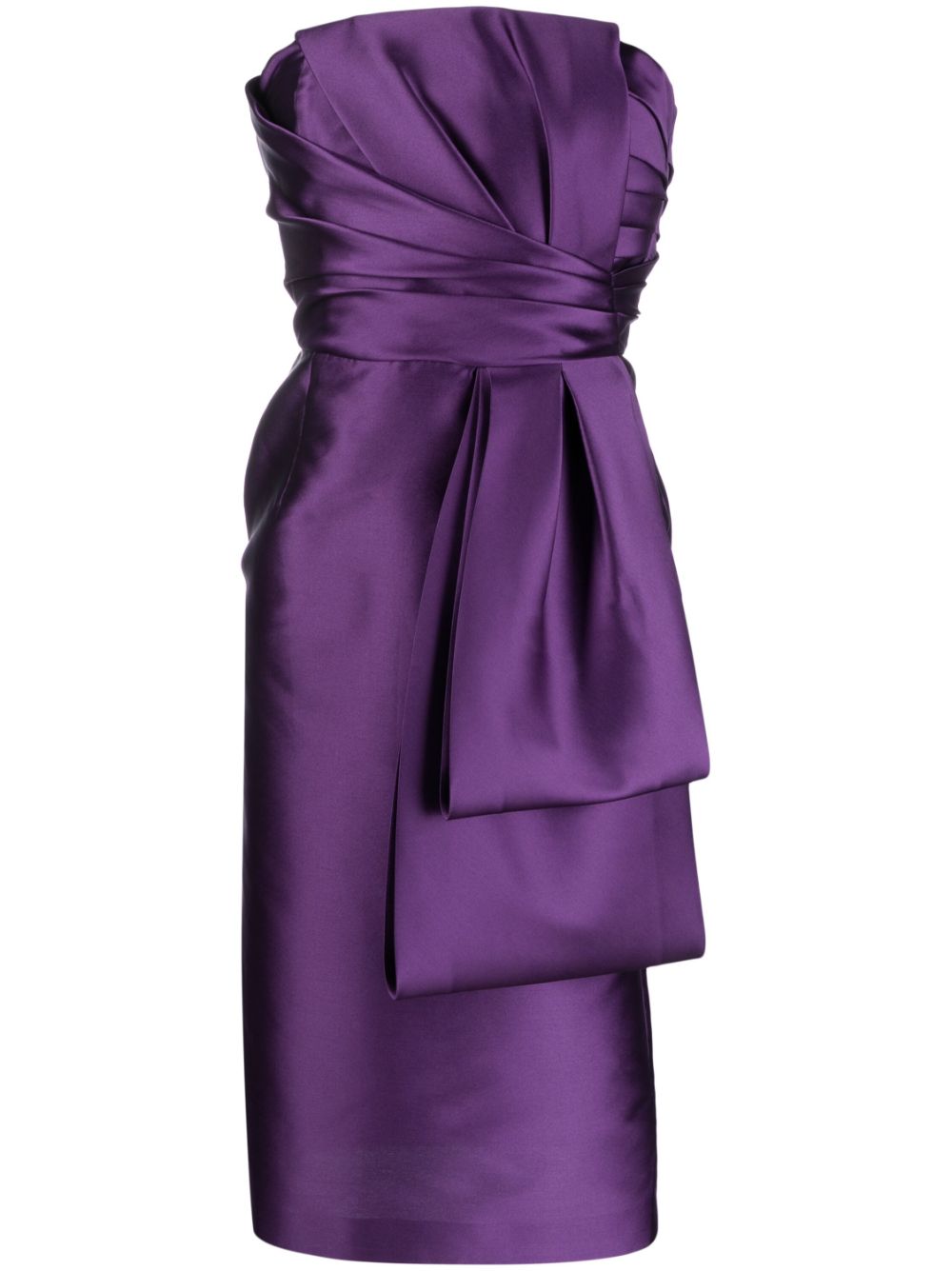 Alberta Ferretti Mikado Midikleid mit Schleife - Violett von Alberta Ferretti