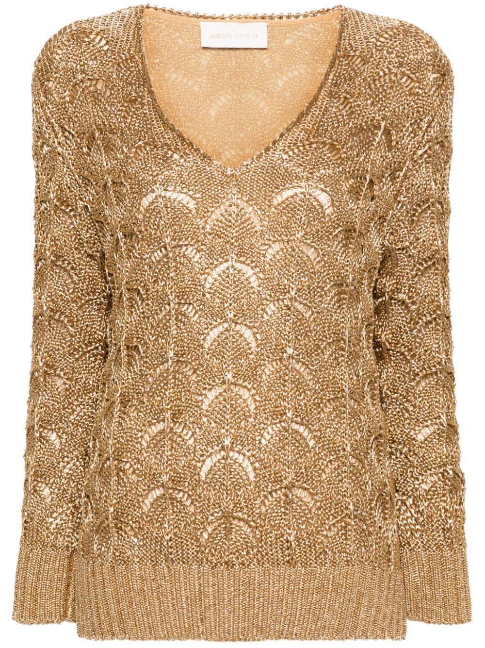 Alberta Ferretti Pullover im Metallic-Look - Gold von Alberta Ferretti