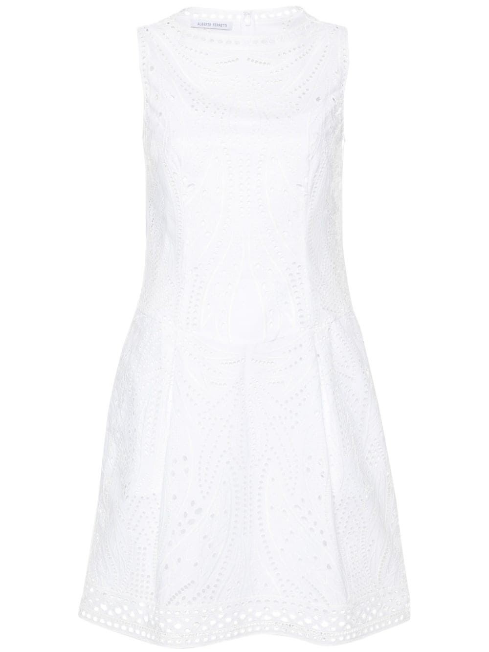 Alberta Ferretti broderie-anglaise dress - Weiß von Alberta Ferretti