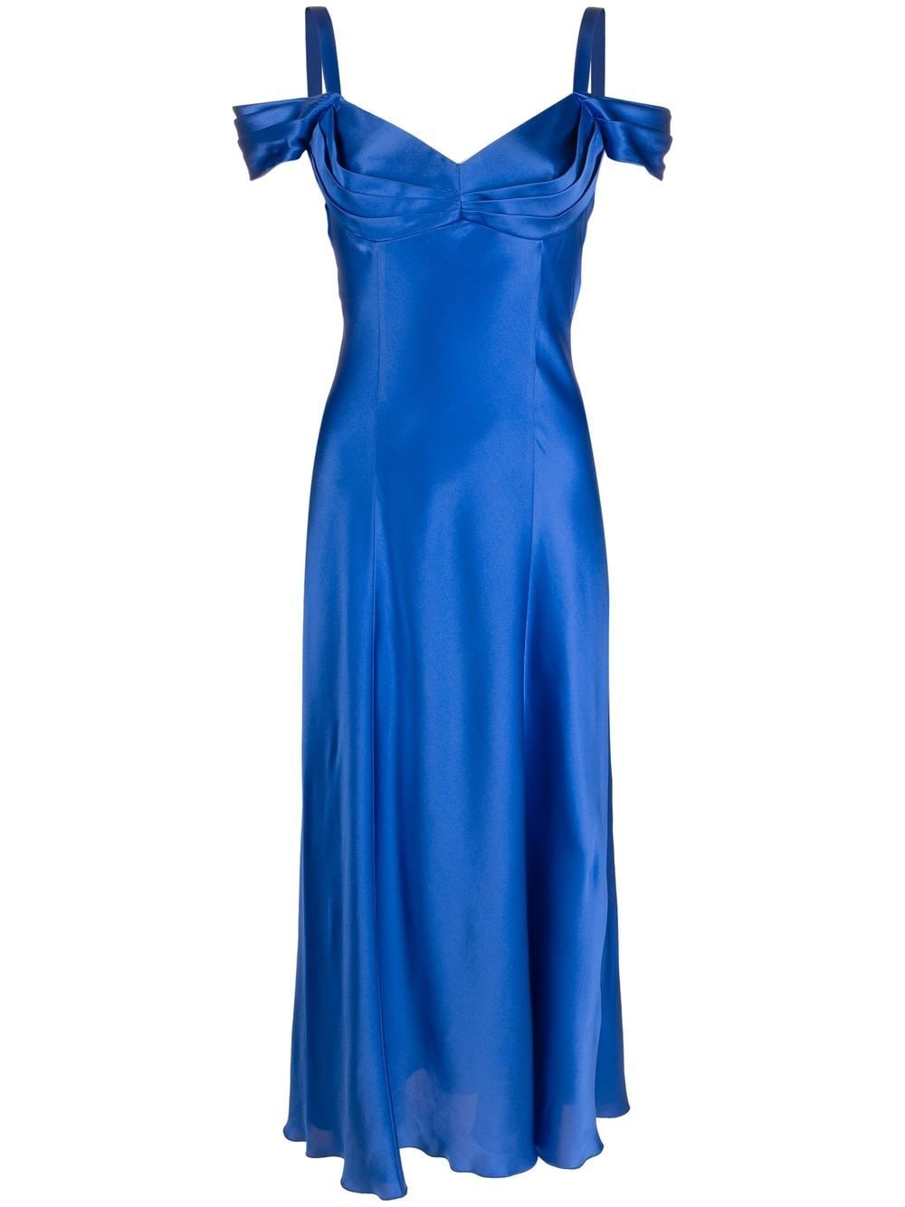 Alberta Ferretti Kleid mit Cold-Shoulder - Blau von Alberta Ferretti