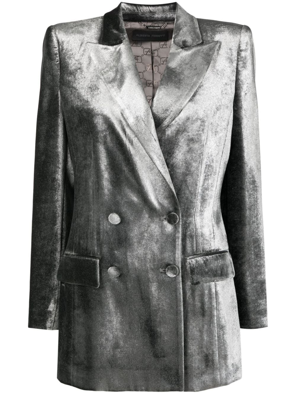 Alberta Ferretti Doppelreihige Jacke - Grau von Alberta Ferretti