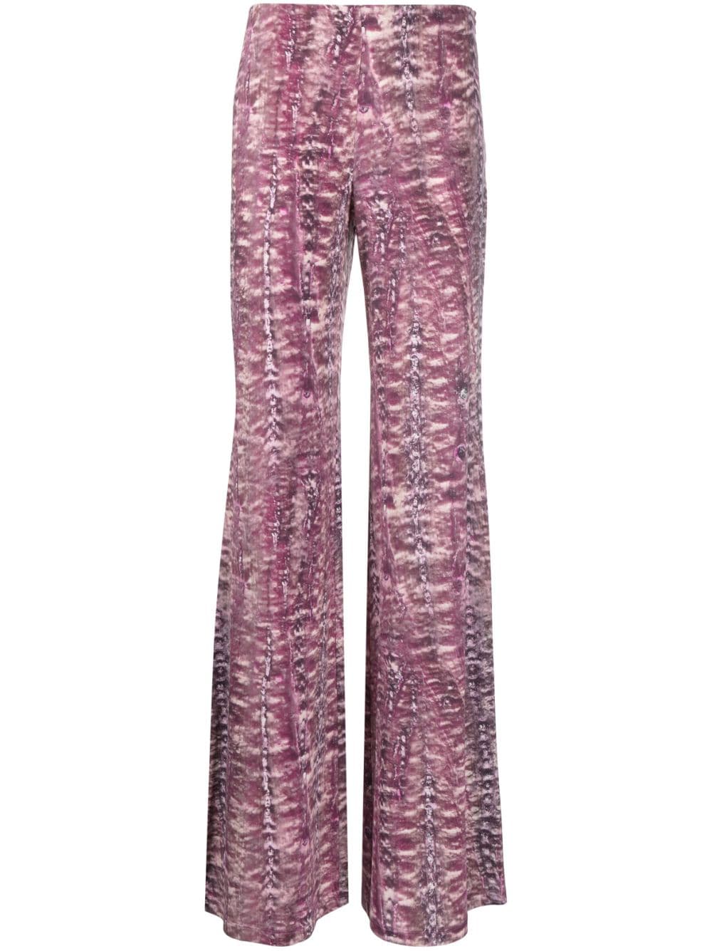 Alberta Ferretti Gerade Hose mit grafischem Print - Rosa von Alberta Ferretti