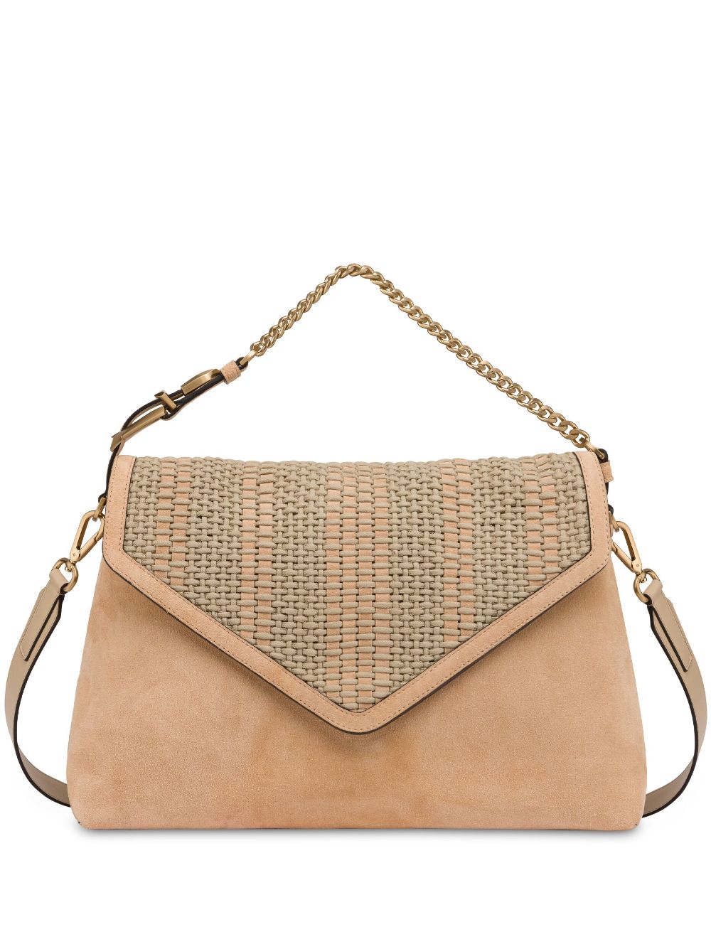 Alberta Ferretti Schultertasche mit Webmuster - Nude von Alberta Ferretti