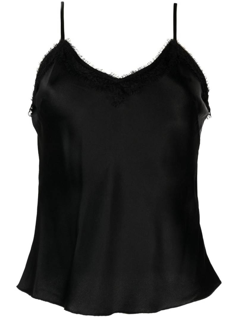 Alberta Ferretti Camisole-Top mit Spitzenbesatz - Schwarz von Alberta Ferretti